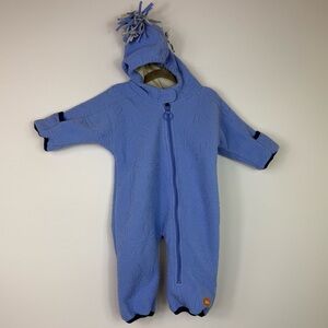 REI snowsuit fleece bunting purple hooded baby 3 months infant light lavender